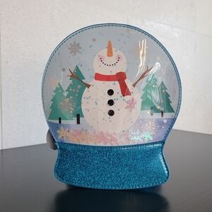 Snowman Glitter Snow Globe Crossbody Bag